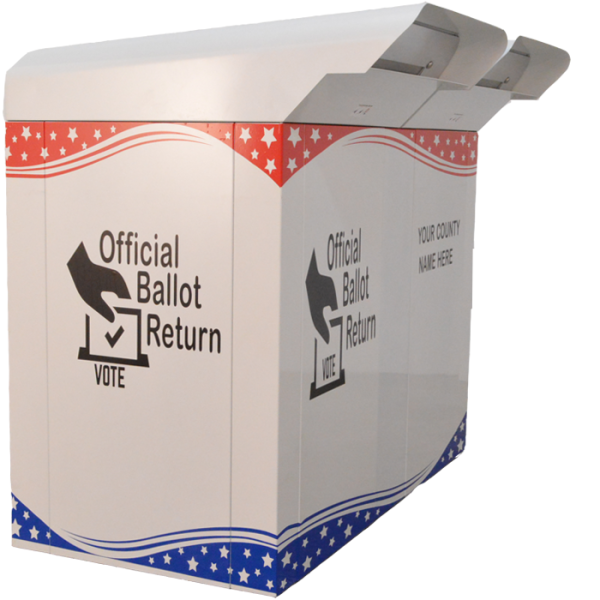 CollectionPoint 60" C-Series Dual Ballot Drop Box - White