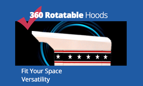 rotatable hood 360 degrees